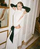 Spring And Summer New Hot Selling Explosion Of The Bare Bow Bag Hip Fishtail Dress
