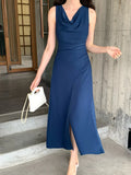 2025 Summer Dress New High-Rise Thin Temperament Dress High-End Collar Dress Women