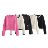Spring Button Button Knitted Cardigan Jacket Xiaoxiang Style Women's Sweater