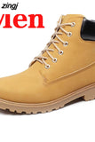 Men Boots PU Outdoor Snow Ankle Boots Male Lace Up Anti-slip Booties British Sneakers Plus Size 46 Zapatos De