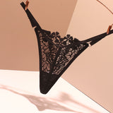 T-Tong Trousers Women Can Adjust The Size Of Embroidered Trousers Head Tone Hollow Thin With A Line Of T Pants