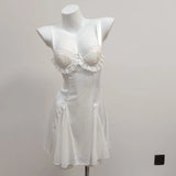 Pure-Style Sexy Breast Pad Ice Pyjamas Women 2025 New Summer Thin Sling Aja Symphouse
