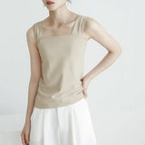 Cotton Jersey 7-Color 2025 New Summer T-Shirt Women's Slings South Korea