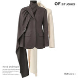 New Ambiance Neck-Piers Personality Cut Diy Blazer Female