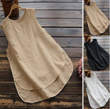 Summer Solid Color Casual Irregular Pullover