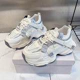 Dad Shoes Women 2025 Spring New Retro Heightening Mesh With Casual Feet Small Shoes