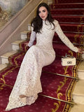 Famous Style Lace Embroidery Dress Dress 2025 New Round Collar Long Sleeve Slim Dress Long Dress