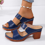 Large-Size Thick And Cool Slippers Women's Shoes Summer New Word With Fish Mouth