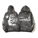 Style High Street Kanye Men And Women With The Same Hip-Hop Graffiti Print Hoodie Hoodie Couple Loose Jackets 211-0-Outfit