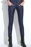 Women Winter Pant High Waist Duck Down Warm For Ladies Work Casual Slim Womens Formal Trousers Long Black Pants Women's