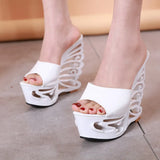 Zingj 2023 Summer Fashion Slippers Wristband Metal Decoration Waterproof Platform With Ultra High With The Korean Version Of The