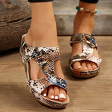 Spring And Autumn New Large Size Women's Shoes Hollow Solid Color Toe Slope And Fish Mouth T-Shaped