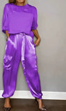 Fashion Lady Smooth Sleeve Half-Sleeveed Trompack Two-Piece