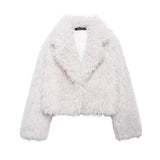 Women's ZA Autumn And Winter New Fashion With Fur Curly-Haired Fashion Short