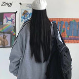 Sweatshirts Women Striped Zip-up Turn Down Collar Zipper Simple All-Match Ulzzang Chic Casual Ins New Design Trendy