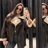 Women's Clothing Autumn And Winter New Loose Fur Warm Jacket Women's MLB Coat Cotton