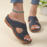 2025 New Leisure Round Head Cross-Band Hollow High And Ladies Slope And