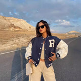 Women's Casual Fashion Prints And Thicken And Long-Sleeved Baseball