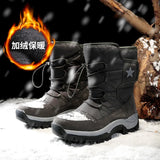 Winter New Tide Leisure High-Top Cotton Boots Outdoor Snow Boots Men And Women Plus Velvet Warm Cotton