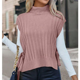 And Winter New Women's High-Color High-Collar Sleeveless Side With Jacket