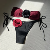 2024 Color Rose Brae With Drawstring Strap Split Swimsuit