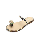 Large-Size Sandals Women 2025 Summer New Korean Version Of Fashion Wearing Flat-Bottomed Cold