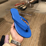 Version Of A Foot Pedal Flip-Flops Women Wear 2025 Summer New Fashion Flat-Toed Toe Sandals Beach