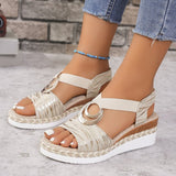 Thick-Solled Sandals 2025 Summer New Waterproof Table Sandals Fashion Slope