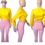 Autumn Casual Women Jacket Coat Striped Pu Leather Zipper Patchwork Streetwar Clothes For Women