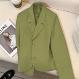 Zingj 2024 New Orange Short Style Small Suit Jacket Female Temperament Show Thin Casual Commuter Wind Jacket