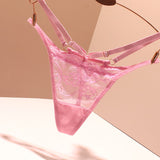 Thong Trousers Hollow Sexy Transparent Lace Without Trace Buckle Clasp Tight Tray Insightless Trace Ultra-Thin Low-Waisted Trousers