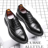 Zingj 2023 New Business Leather Shoes Men's Leather Shoes British Bullock Carved Men's Shoes