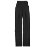 Fashion Pure Color Loose Straight Pocket Leisure Woven Trousers 2025 New