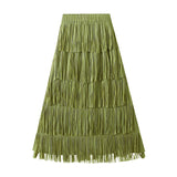 Folded Tuxedo Skirts Women's Summer New Fried Street Niche Temperament With Thin Half Skirt