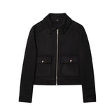 Women's Dress 2025 Autumn Zipper Collar Long-Sleeved Jacket Baseball Jacket Women
