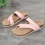 Sandals Women's Spring And Summer Fashion Casual Press Multi-Color Flat Bottom Women's Outer Wear Clip-To-Slips Half