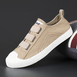 The Autumn Of 2025, The New Men's Shoes Flat-Soled Permeable Board Shoes Korean Version Of The Trend Tied With Canvas Shoes Round-Headed Casual