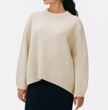 Zingj Shot-Hot Winter 2023 New Pink Sweet Round Collar Set Sweater-Outfit