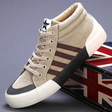 Autumn New Men's Shoes Trendy Shoes Men's High-Help Canvas Shoes Korean Version Of The Trend Of Leisure Shoes Breathable