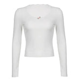 Lace Trim White Ribbed Knit TopOutfit