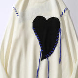 Heart Catcase Embroidered Sweater-Outfit