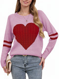 And Winter Valentine's Day Sweater Girl Bumps Love To The Wedding Round Collar Knitted