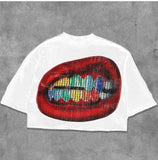 T-Shirt Five-Sleeved Loose Hip-Hop Top Tide Brand