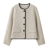 Fragrant Coat Small Casual Loose Top Winter 2025 New Popular Long-Sleeved