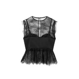 Female Spliced Lace Top