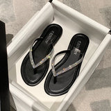 Bottom Water Drill Flip-Flops Women Flat And Light Outside Wearing Beach Cool Drag Womenshoes
