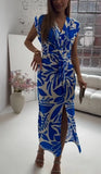 Women's Clothing 2025 Summer New Women's Leisure V-Neckless Print