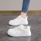 Version Of Small White Shoes Women In The Autumn Of 2025 New Fashion Thick-Soled Women's Casual Shoes In The Trend Of Retro Lace Board