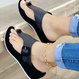Women's Shoes 2025 Summer New Women's Cool Slippers Beach Loose Cakes And Thick-Solled