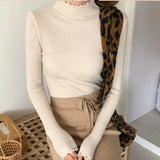 Spring Autumn Winter High Elastic Slim Sweater Women Turtleneck Ruched Women Sweater Fashion Solid Chic Knitted